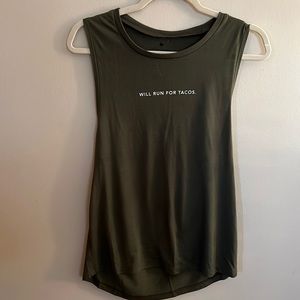 Will Run For Tacos cotton tank